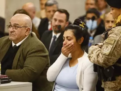 Brenda Ag�ero al momento de la lectura de la sentencia.