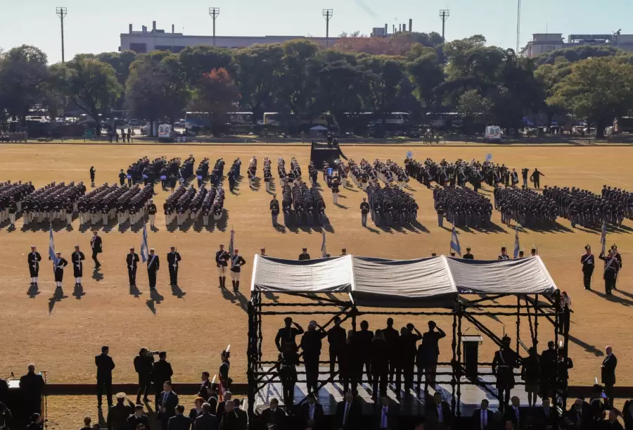 El presidente Milei estuvo en el acto por el D�a de la Bandera.