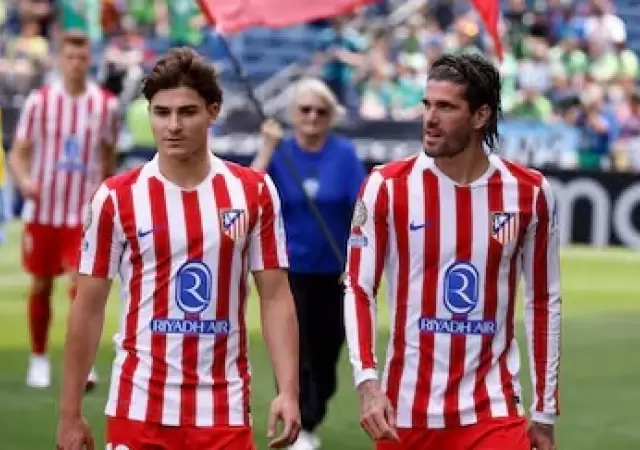 Juli�n �lvarez y Rodrigo De Paul buscar�n con el Atl�tico pasar a octavos/ Fuente: X