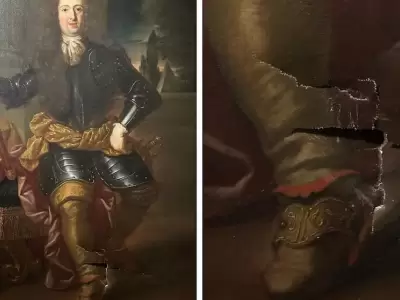 As� qued� el cuadro de Ferdinando de M�dici.
