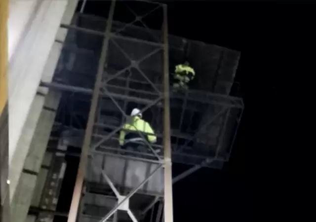 Un trabajador del puerto de Rosario amenaz� con tirarse desde 30 metros de altura/ Fuente: Web