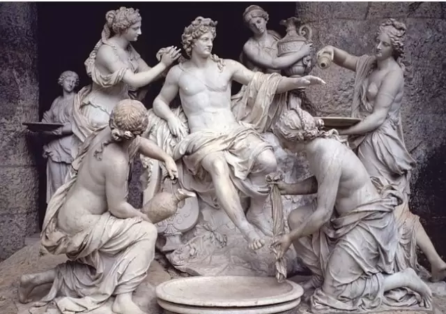 Apolo atendido por las ninfas. Franois Girardon, 1673.