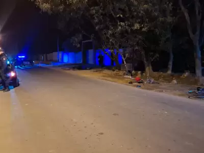 El lugar en que fueron atropelladas las v�ctimas. (Foto: Prensa Ministerio de Seguridad)