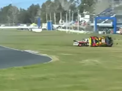 Accidente de Agust�n Mart�nez/ Fuente: Captura de pantalla de video