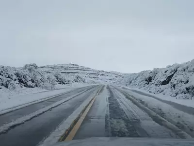 Nieve y hielo en rutas y caminos.