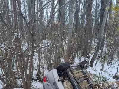 Accidente por hielo y nieve en Tupungato dej� cinco heridos leves, entre ellos ni�os y polic�as.