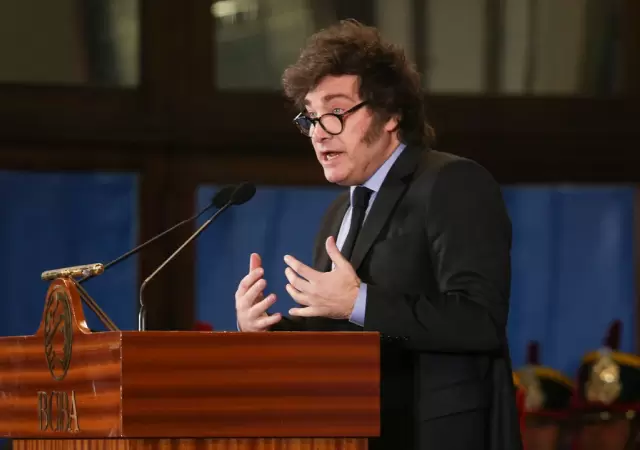 Javier Milei muy enojado