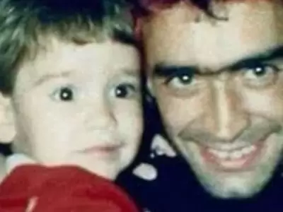 Ramiro de ni�o junto a Rodrigo, su pap�