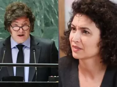 Javier Milei y Julia Mengolini.