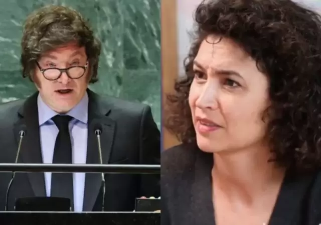 Javier Milei y Julia Mengolini.