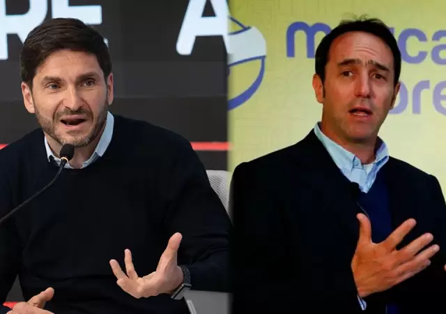 El gobernador Pullaro y el empresario Galpern.