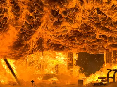 Incendio en San Mart�n.