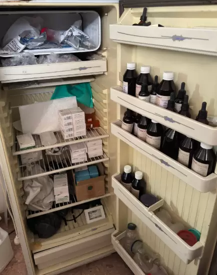 Parte de los medicamentos para personas secuestrados en dos veterinarias de Mendoza.