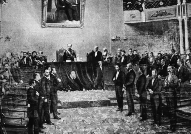 El presidente Roca inaugura el per�odo legislativo. (Juan Manuel Blanes,1886).