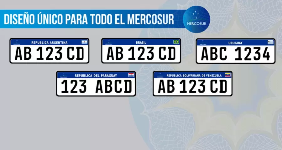 La chapa admite 450 millones de combinaciones alfanum�ricas simult�neas y tendr� efecto sobre el parque automotor del Mercosur.