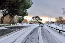 Hielo en la ruta