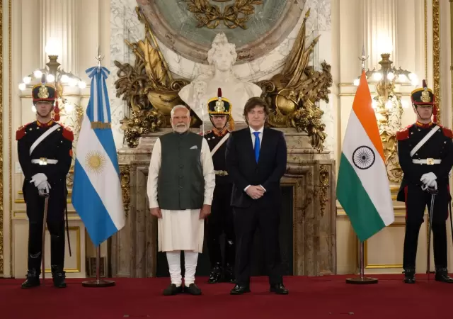 Javier Milei recibi� al primer ministro de India, Narendra Modi.