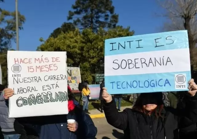 Trabajadores del Inti se manifestaron en la General Paz/ Fuente: Web