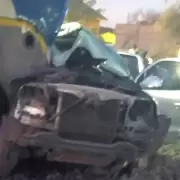 Choque entre el tren San Mart�n y una camioneta dej� un muerto y dos heridos