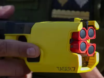 Modelo de una pistola Taser adquirida por el Gobierno de Mendoza a inicios de junio de 2025.