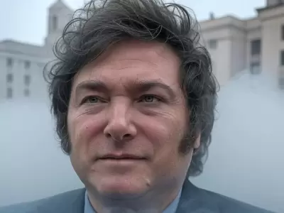 Javier Milei en la niebla que lo rodea.