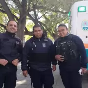 Milagro en Ciudad: polic�as ayudaron a una mujer a dar a luz en plena calle