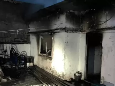 El incendio ocurri� en esta vivienda de La Plata (Foto: gentileza Cr�nica / LaBuenaInfo).
