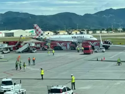 El avi�n de la empresa espa�ola Volotea.