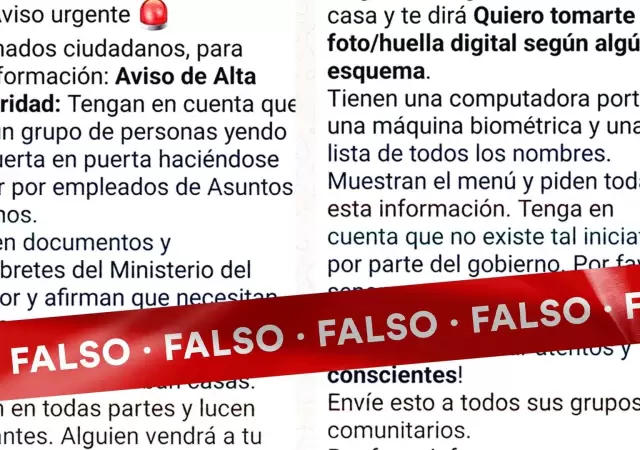 Alerta falsa: no existen 'falsos funcionarios' tocando puertas en la Argentina