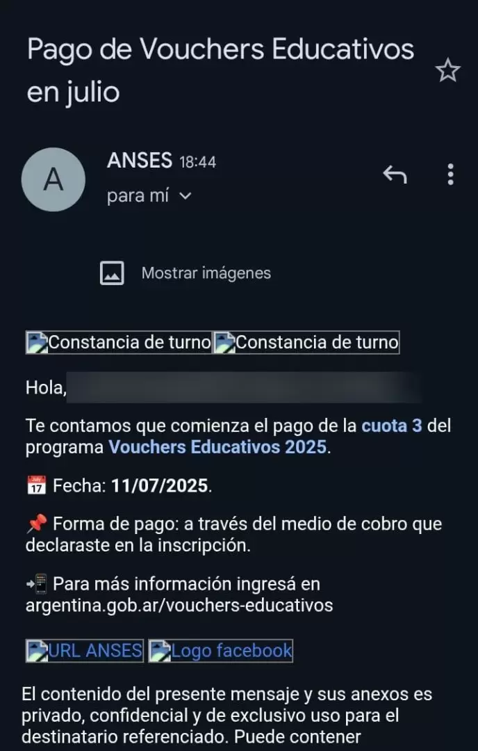 En este caso se cobra �nicamente la cuota 3, ya que en junio se abon� de forma retroactiva