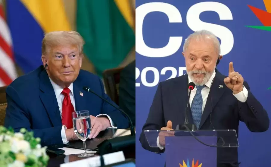 Doland Trump y Lula Da Silva.