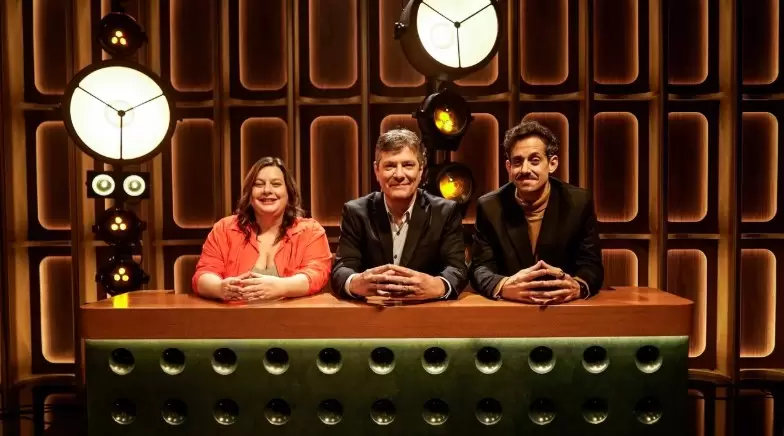 Laila Roth, Mario Pergolini y Agustín "Rada" Aristarán.