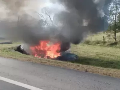 Dantesca imagen de la tragedia. (Foto: gentileza Cr�nica)