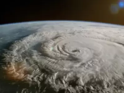 La ciclog�nesis sobre Argentina vista desde la Estaci�n Espacial Internacional.