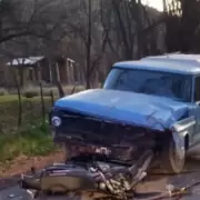 En Mendoza muri� un motociclista v�ctima de un choque impresionante