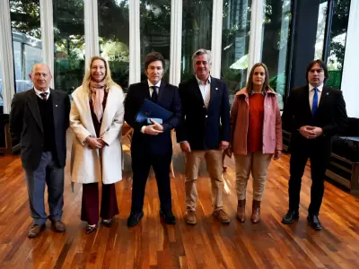 Milei se reuni� con los representantes de la Mesa de Enlace.