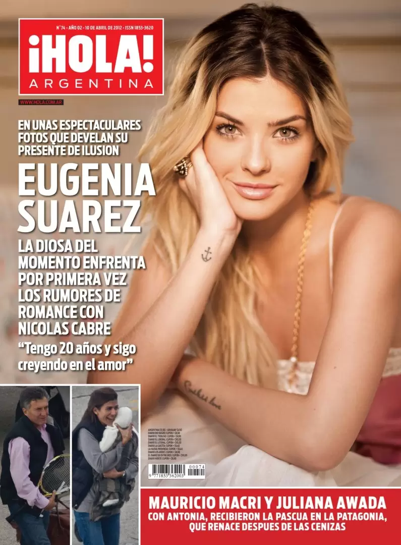 La China Suarez a los 20 años.