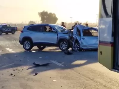 Choque en cadena en Palmira: dos heridos y tr�nsito colapsado en la Ruta 7