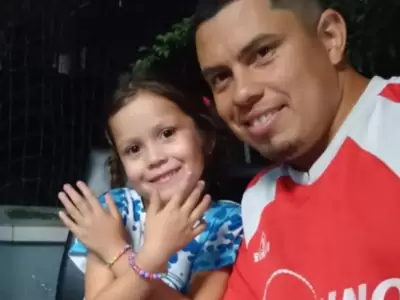 Kim G�mez y su pap�, Marcos, quien record� la muerte de la nena en un posteo. (Foto: archivo web)