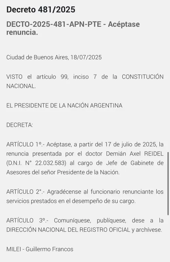 Decreto 481/2025