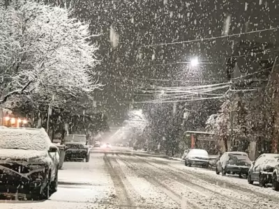 Nieve San Martin de Los Andes.