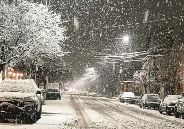 Nieve San Martin de Los Andes.