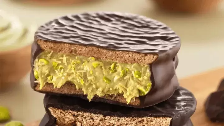 Una tentaci�n de moda: chocolate y pistacho.