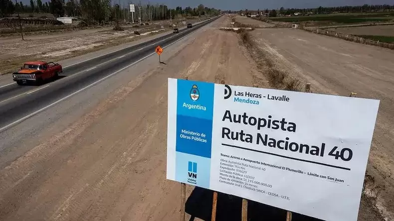 Ruta 40 en el tramo Mendoza-San Juan