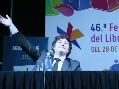 El presidente Milei con el escritor Agust�n Laje/