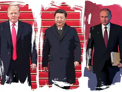 Donald Trump, Xi Jinping y Vlad�mir Putin.
