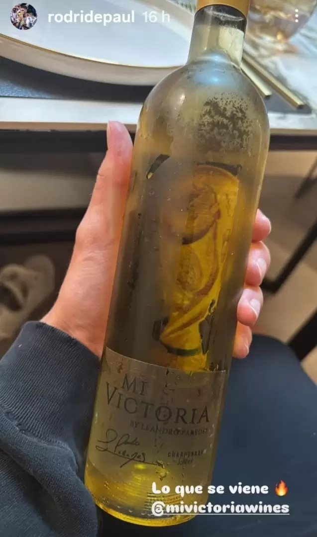 Rodrigo de Paul comparti� lo que ser� el nuevo vino de Leandro Paredes/ Fuente: Instagram de Rodrigo de Paul
