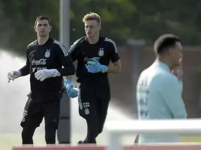 Gomes Gerth estuvo con el plantel de la Selecci�n Argentina.