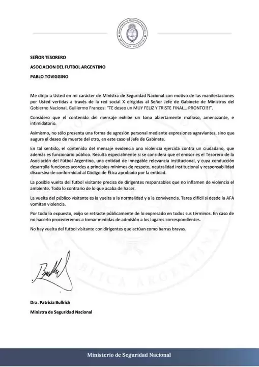 Carta a Toviggino