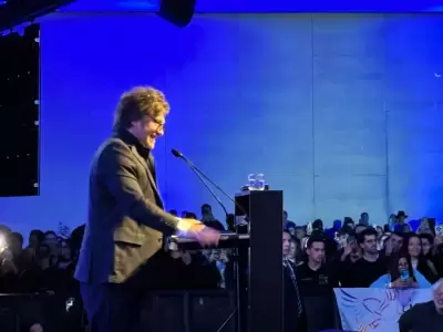 El l�der libertario dej� una bater�a de reflexiones muy punzantes en el cierre de la cita en C�rdoba.